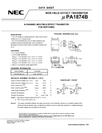 Datasheet UPA1874B manufacturer NEC