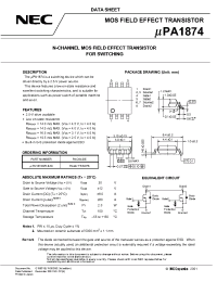 Datasheet UPA1874GR-9JG manufacturer NEC