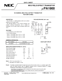 Datasheet UPA1900TE manufacturer NEC