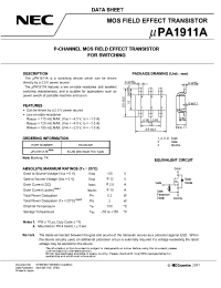Datasheet UPA1911ATE manufacturer NEC