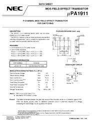 Datasheet UPA1911TE manufacturer NEC