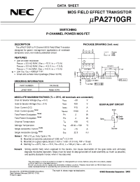 Datasheet UPA2710GR manufacturer NEC