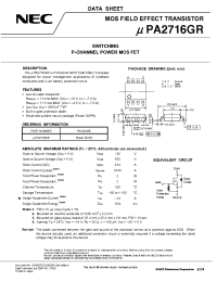 Datasheet UPA2716GR manufacturer NEC