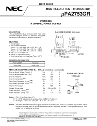 Datasheet UPA2753GR manufacturer NEC