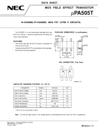 Datasheet UPA505T manufacturer NEC
