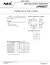 Datasheet UPA602T manufacturer NEC