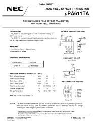 Datasheet UPA611TA manufacturer NEC