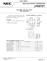 Datasheet UPA672T manufacturer NEC