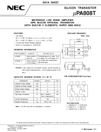 Datasheet UPA808 manufacturer NEC
