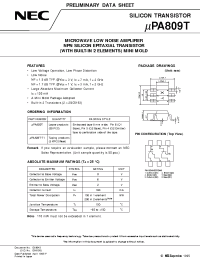 Datasheet UPA809T manufacturer NEC