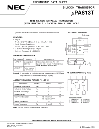 Datasheet UPA813T-T1 manufacturer NEC