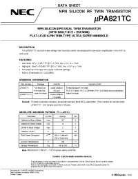 Datasheet UPA821TC-T1 manufacturer NEC