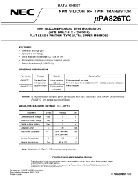 Datasheet UPA826TC manufacturer NEC
