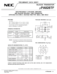 Datasheet UPA828TF-T1 manufacturer NEC