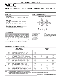 Datasheet UPA831TF manufacturer NEC