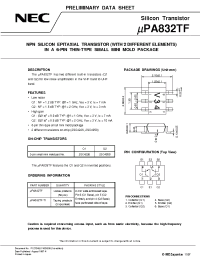 Datasheet UPA832TF manufacturer NEC