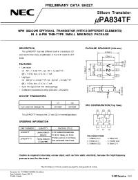 Datasheet UPA834TF-T1 manufacturer NEC