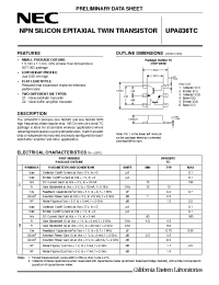 Datasheet UPA836TC-T1 manufacturer NEC