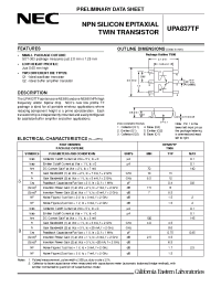 Datasheet UPA837TF manufacturer NEC