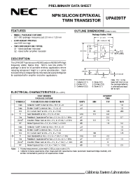 Datasheet UPA839TF manufacturer NEC