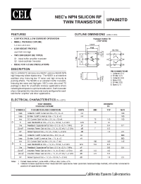 Datasheet UPA862TD-T3 manufacturer NEC