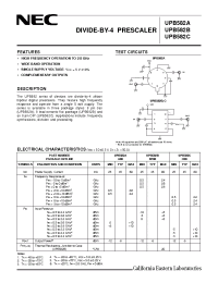 Datasheet UPB582 manufacturer NEC