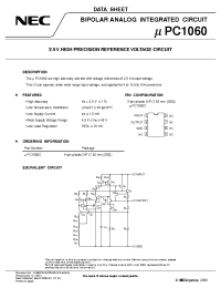 Datasheet UPC1060 manufacturer NEC