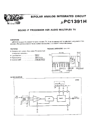 Datasheet UPC1391H manufacturer NEC