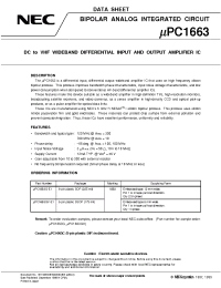 Datasheet UPC1663GV-E1 manufacturer NEC