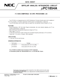 Datasheet UPC1854AGT manufacturer NEC