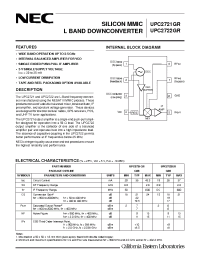 Datasheet UPC2721GR manufacturer NEC