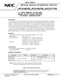 Datasheet UPC2762TB-E3 manufacturer NEC