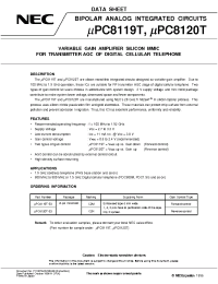 Datasheet UPC8119T manufacturer NEC