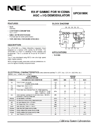 Datasheet UPC8190K manufacturer NEC