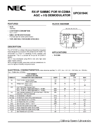 Datasheet UPC8194K manufacturer NEC