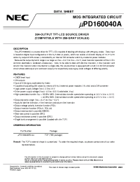 Datasheet UPD160040A manufacturer NEC