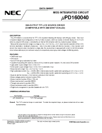 Datasheet UPD160040N manufacturer NEC