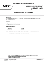 Datasheet UPD161661P manufacturer NEC
