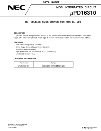 Datasheet UPD16310 manufacturer NEC
