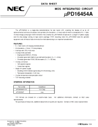 Datasheet UPD16454AP manufacturer NEC