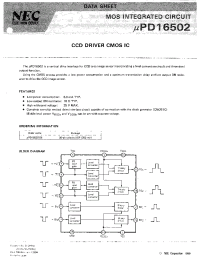Datasheet UPD16502 manufacturer NEC