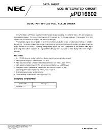 Datasheet UPD16602N manufacturer NEC