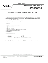 Datasheet UPD16661AN-051 manufacturer NEC