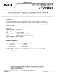 Datasheet UPD16664 manufacturer NEC