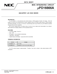 Datasheet UPD16666A manufacturer NEC