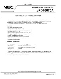 Datasheet UPD16675A manufacturer NEC