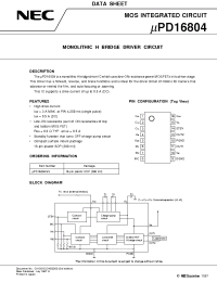 Datasheet UPD16804 manufacturer NEC