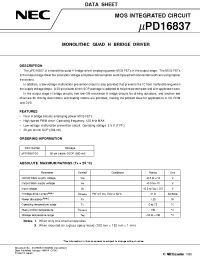 Datasheet UPD16837 manufacturer NEC