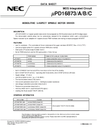 Datasheet UPD16873CMC-6A4 manufacturer NEC