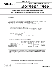 Datasheet UPD17P203A-002 manufacturer NEC